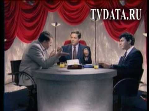 Politician Boris Nemtsov &amp; V. ZHIRINOVSKY fight on a televised debate 1995 Russian awkward Blooper