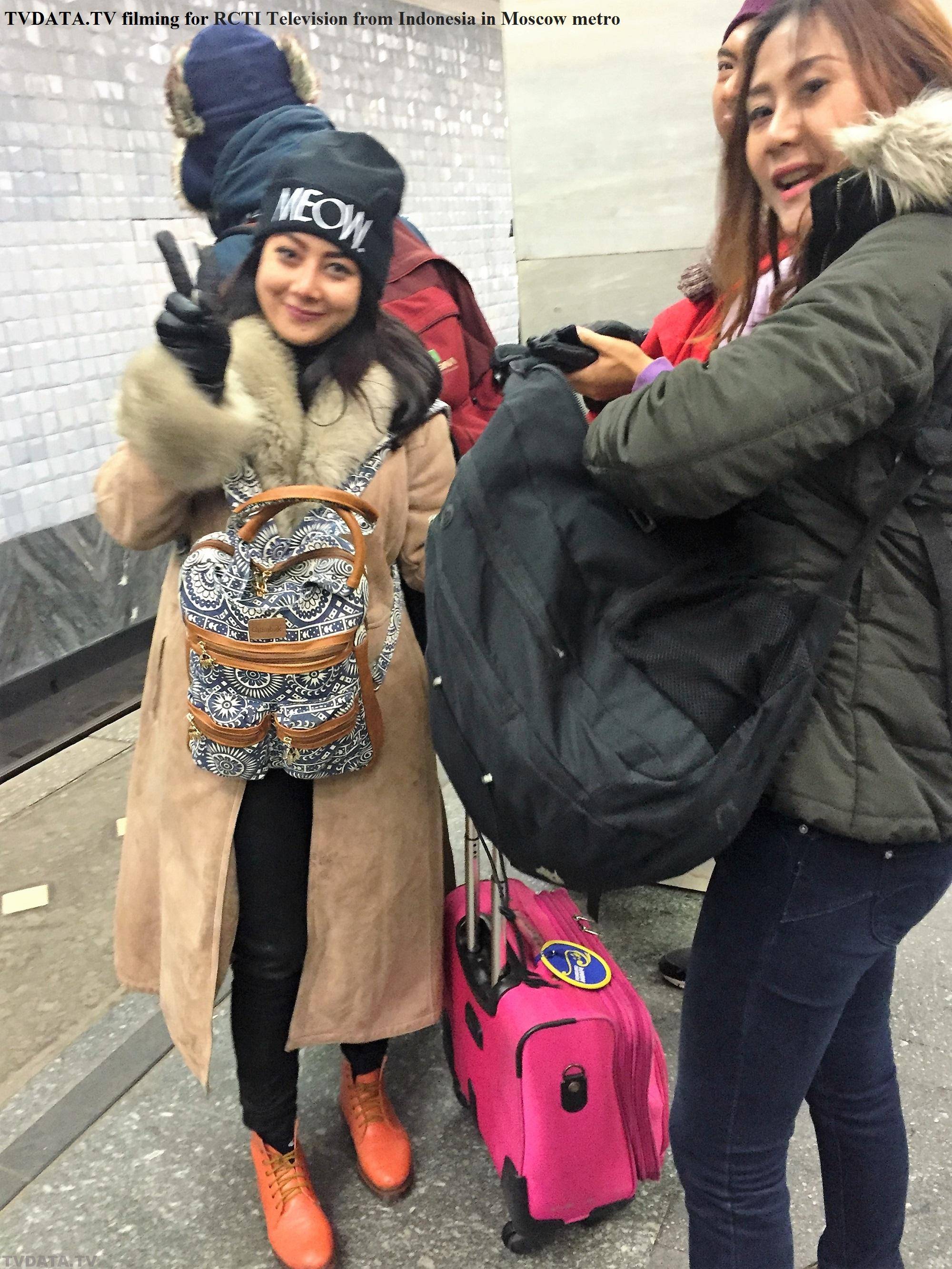 filming in Moscow metro for an Indonesian tv 