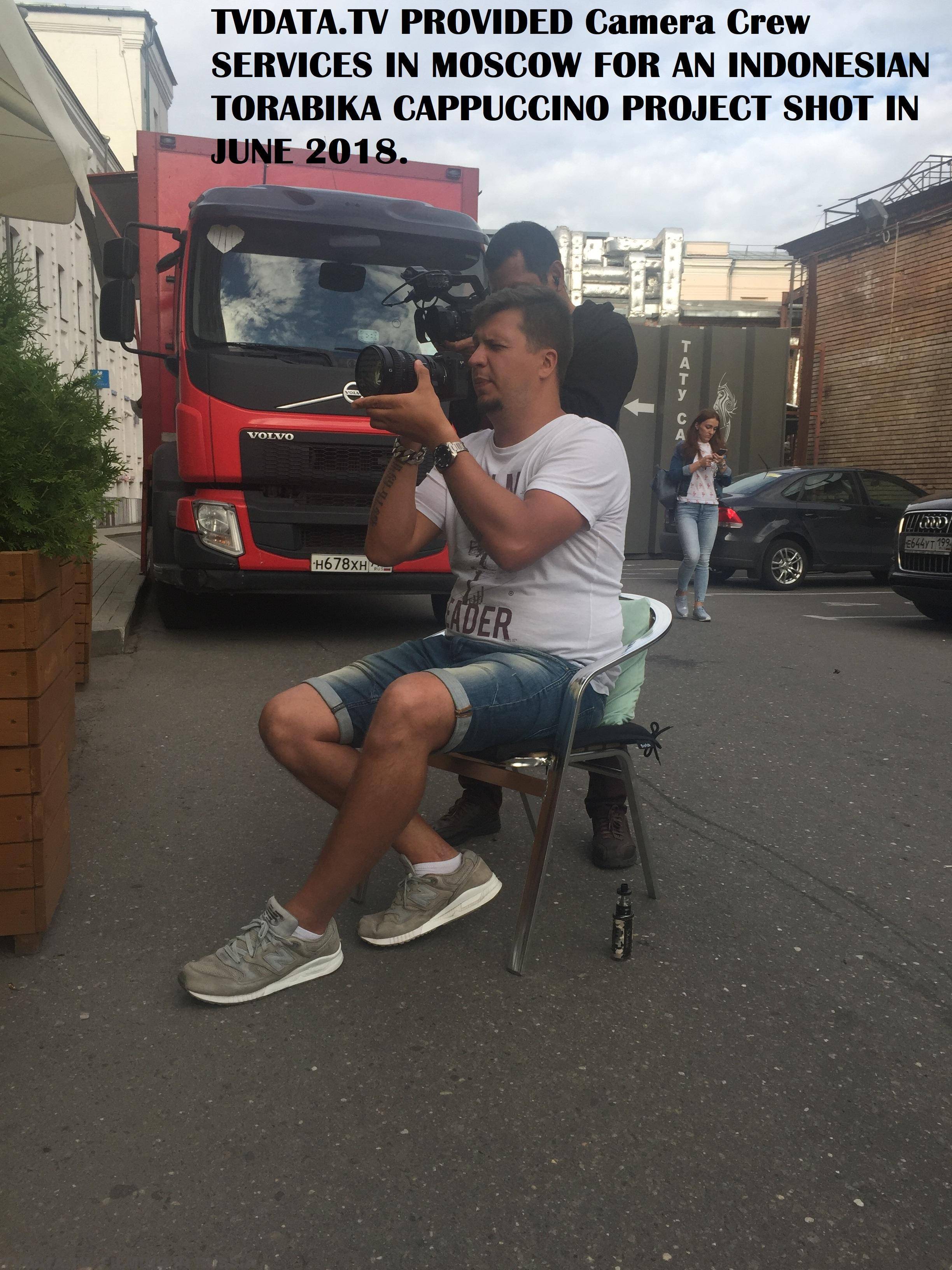 TVDATA.TV PROVIDED camera crew SERVICES IN MOSCOW FOR AN INDONESIAN TORABIKA CAPPUCCINO PROJECT SHOT IN JUNE 2018.