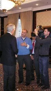 shooting footage on 30.11.2010 in Moscow Ritz-Carlton Hotel