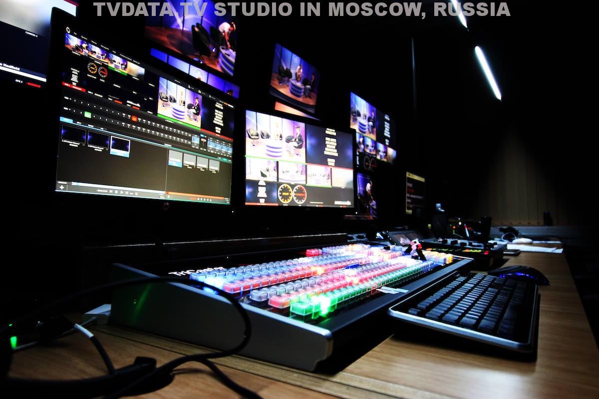 TVDATA HD NEWS VIRTUAL STUDIO GREEN SCREEN BACKGROUND IN MOSCOW 