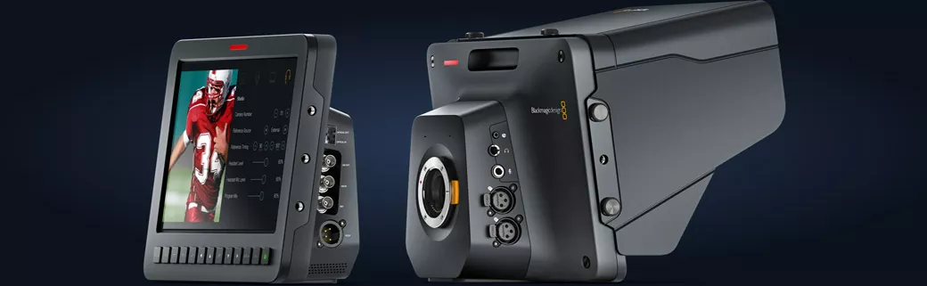 3 Cameras are available at this video studio: Panasonic AG‑HPX500E (SD, HD), Blackmagic URSA Mini 4,6K, Blackmagic Studio Camera Ultra HD 4K. 