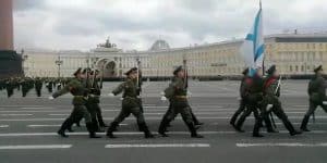 Victory Day parade rehearsal in Petersburg Russia 2021