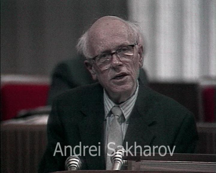 Andrei Dmitrievich Sakharov was a Soviet nuclear physicist footage