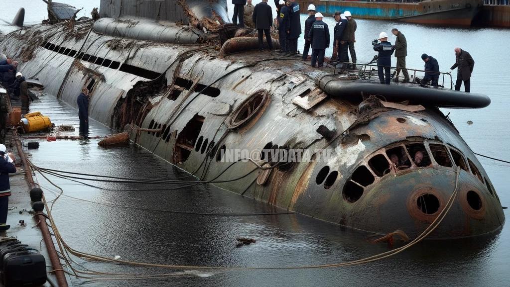 striking scene of Kursk ruined submarine-A88
