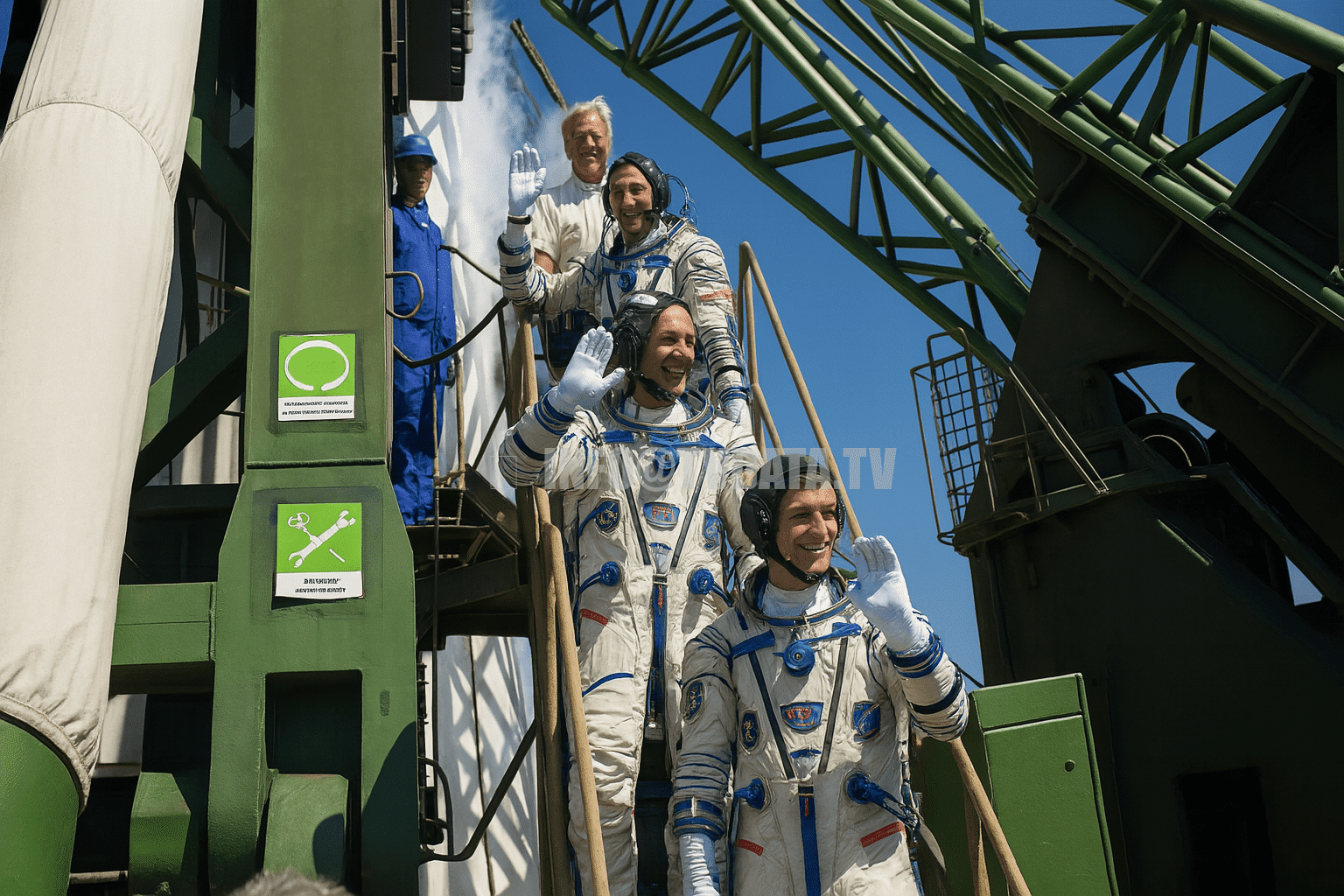 Soyuz TM-25 Crew Walk-out & Launch | Baikonur Cosmodrome | 10 Feb 1997
