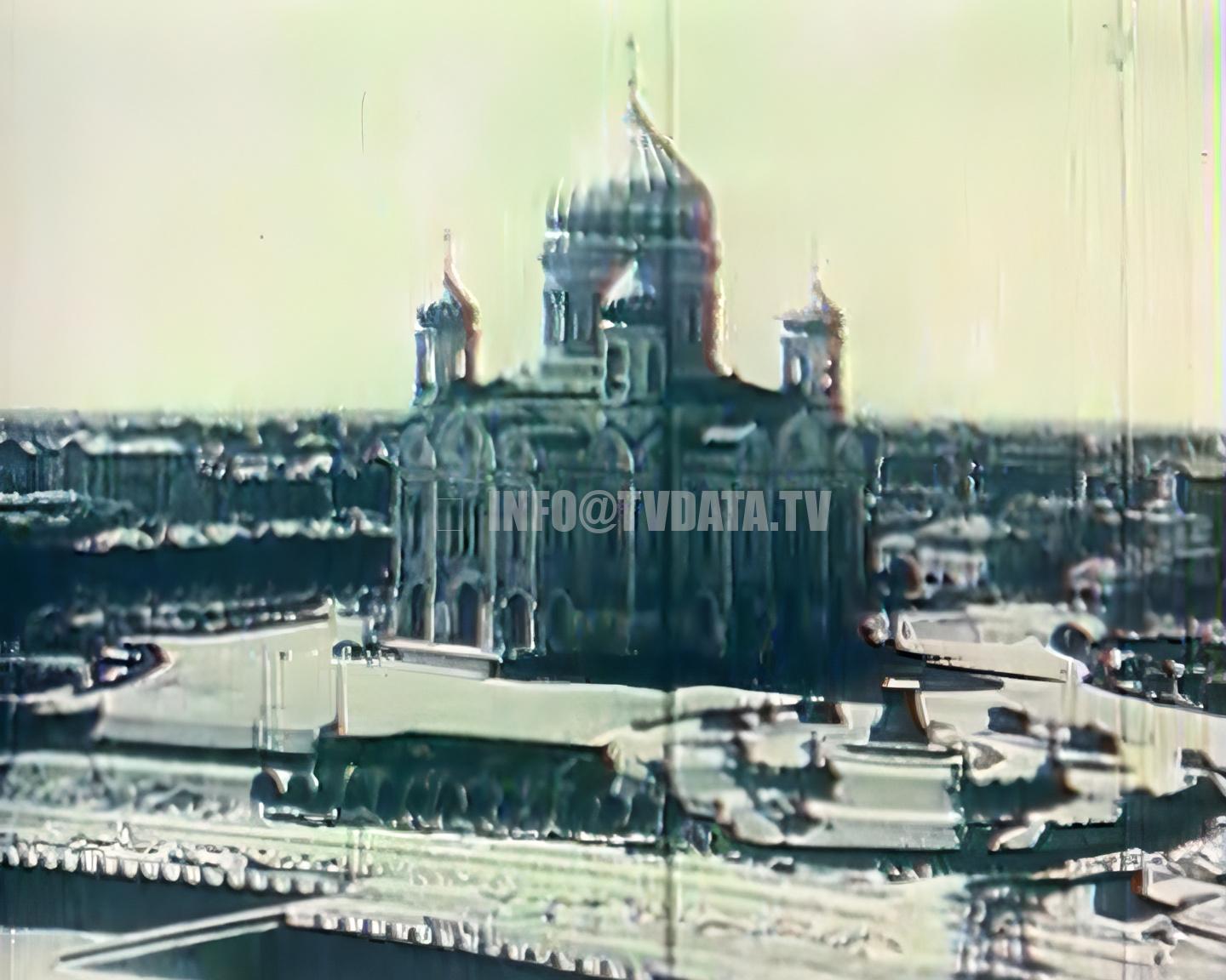 Cathedral of Christ the Saviour was torn down 1931 stock footage