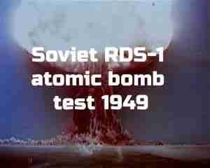 Soviet RDS-1 atomic bomb test, 1949 – stock video